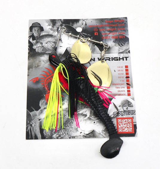 Spinwright 5/8oz Double Colorado Spinnerbaits Rigged 4