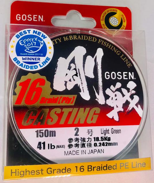 GOSEN 16 Ply Casting Braid (150m)