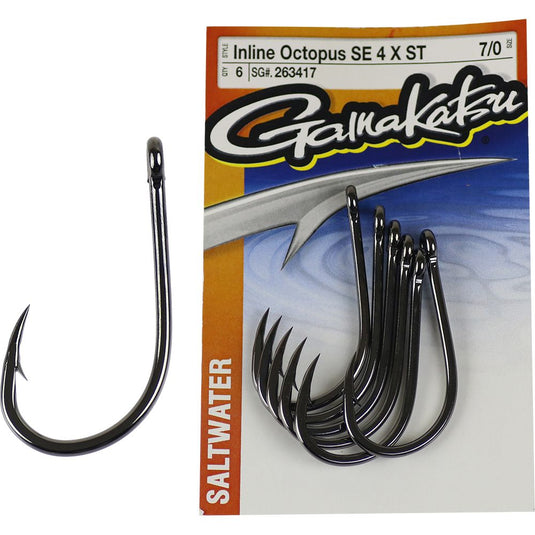 Gamakatsu Inline Octopus Straight Eye 4X