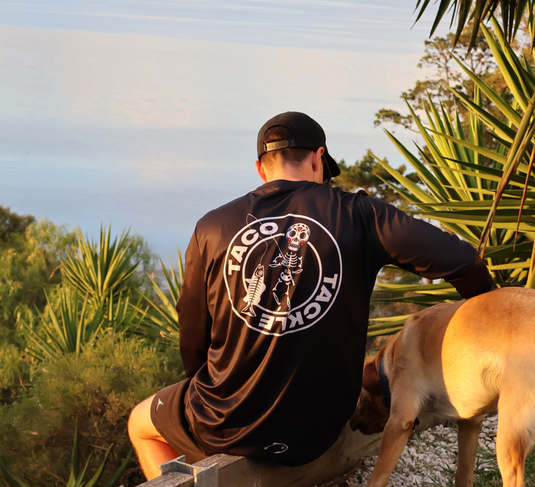 Fishing Shirt - Long Sleeve Skele Fish (Black)