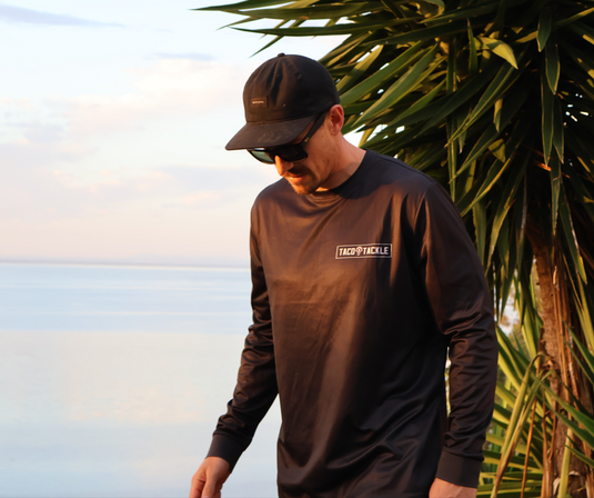 Fishing Shirt - Long Sleeve Skele Fish (Black)