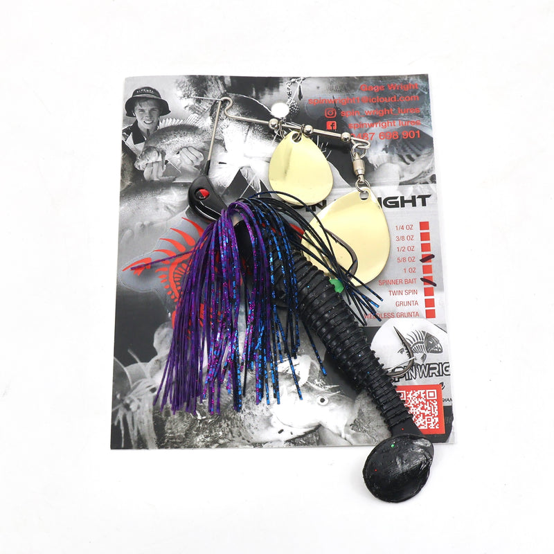 Load image into Gallery viewer, Spinwright 5/8oz Double Colorado Spinnerbaits Rigged 4&quot;
