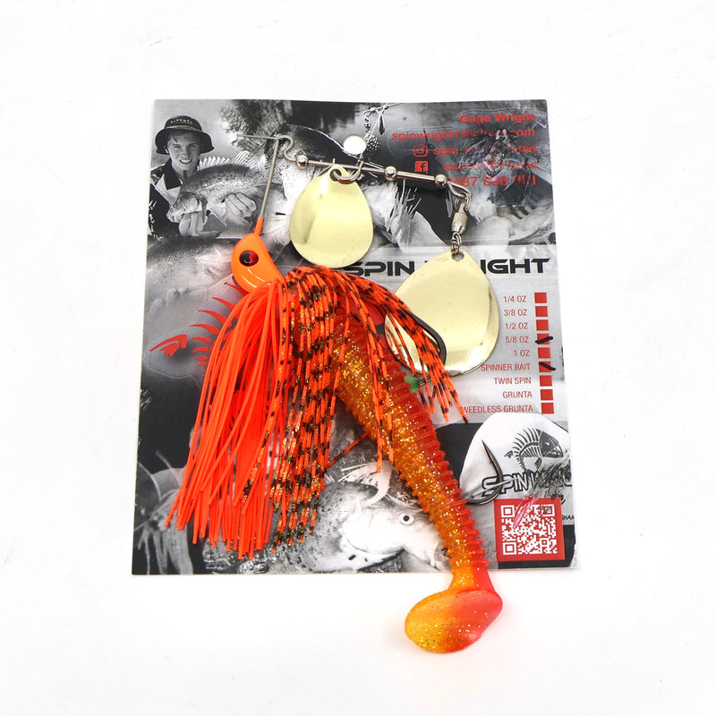 Load image into Gallery viewer, Spinwright 5/8oz Double Colorado Spinnerbaits Rigged 4&quot;
