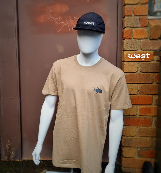 West Coast Poppers Short Sleeve T-Shirt (Sand)