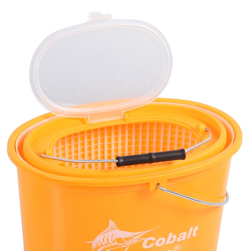 Load image into Gallery viewer, Cobalt Blue 5L Live Bait Bucket
