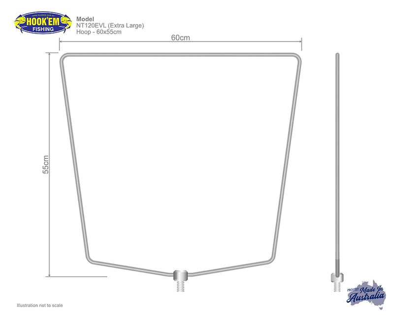 Hook'em Enviro Landing Net (60 x 55cm Hoop)