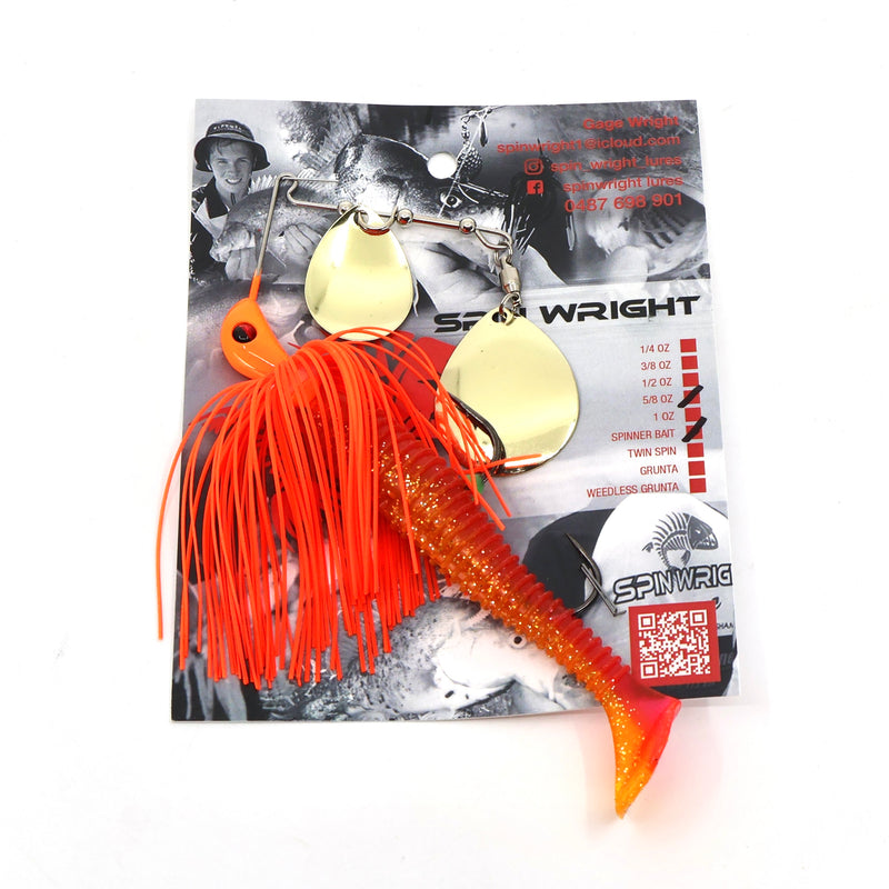 Load image into Gallery viewer, Spinwright 5/8oz Double Colorado Spinnerbaits Rigged 4&quot;
