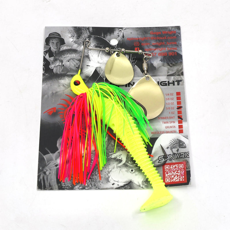 Load image into Gallery viewer, Spinwright 5/8oz Double Colorado Spinnerbaits Rigged 4&quot;
