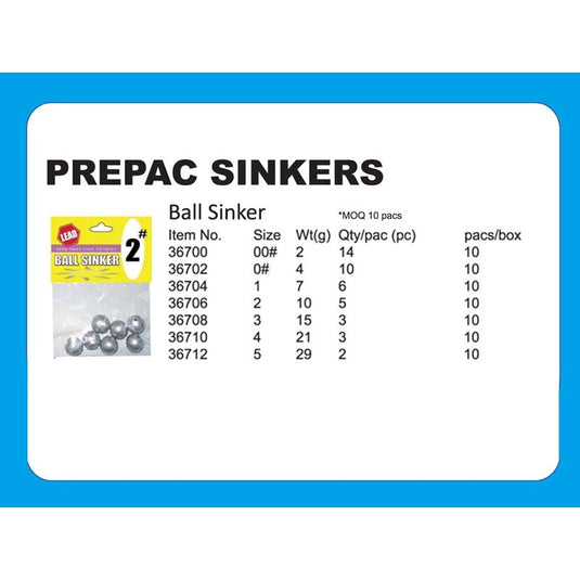 Colbalt Blue Prepac Sinkers- Ball