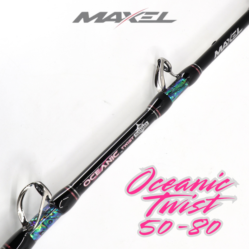 Load image into Gallery viewer, Maxel Oceanic Series Trolling Rod 50-80lbs (Twist Model - Bent Butt)

