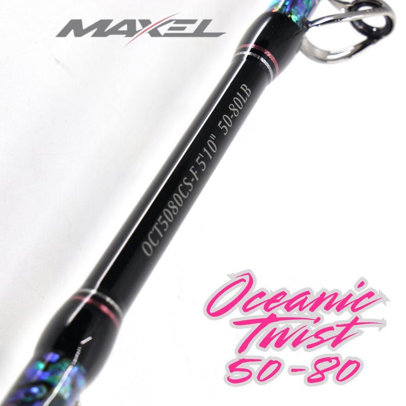 Load image into Gallery viewer, Maxel Oceanic Series Trolling Rod 50-80lbs (Twist Model - Bent Butt)
