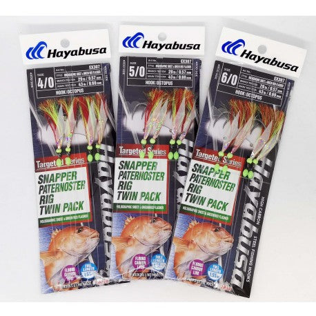 Load image into Gallery viewer, Hayabusa Paternoster Snapper Rig Flasher Twin Pack
