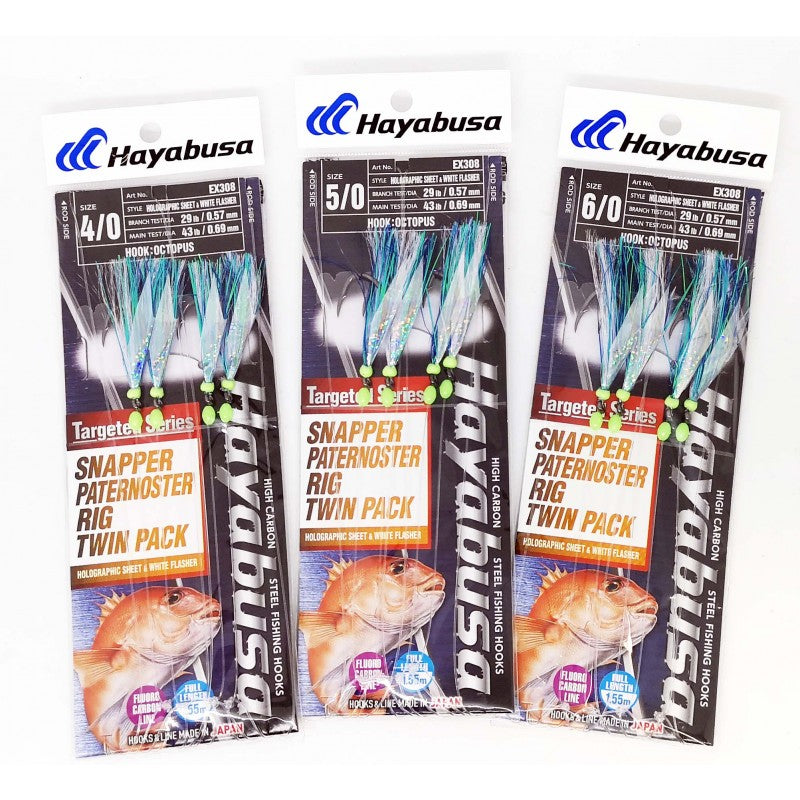 Load image into Gallery viewer, Hayabusa Paternoster Snapper Rig Flasher Twin Pack
