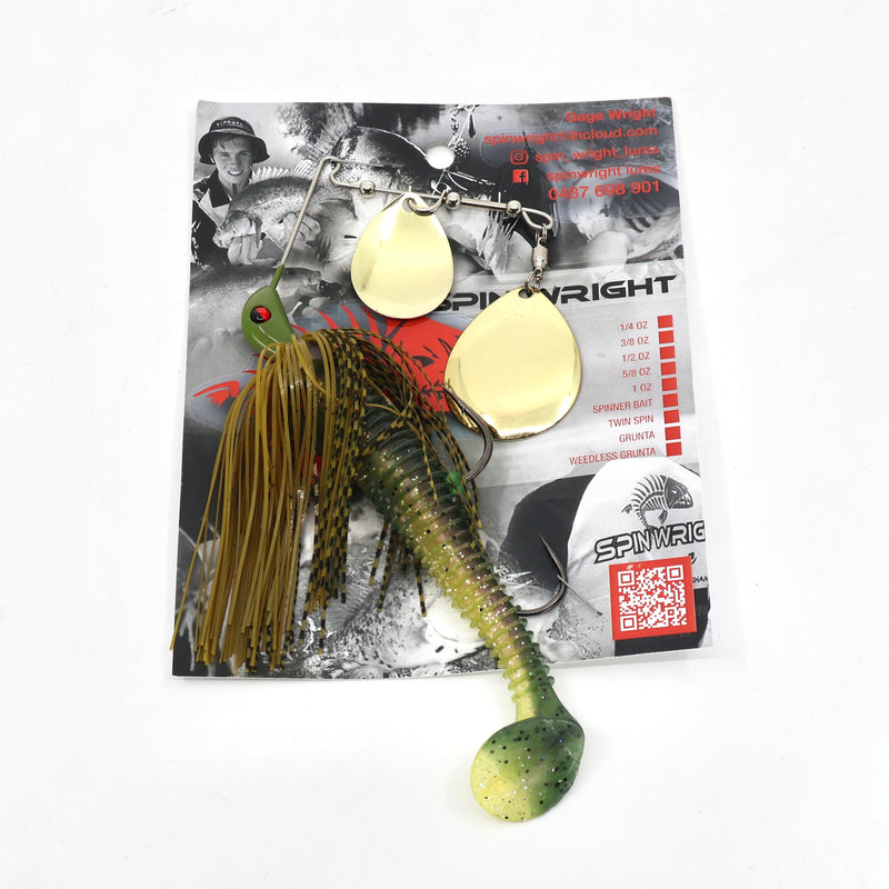 Load image into Gallery viewer, Spinwright 5/8oz Double Colorado Spinnerbaits Rigged 4&quot;
