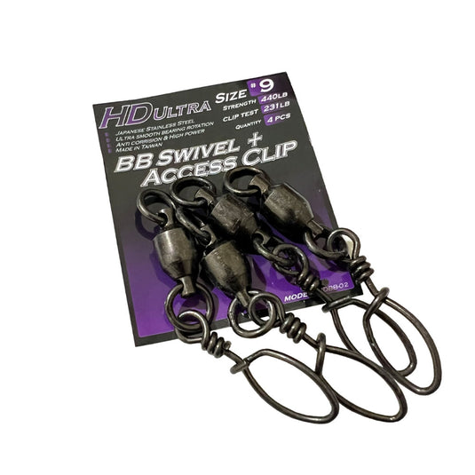 Ocean's Legacy - HDultra Ball Bearing Swivel + Access Clip