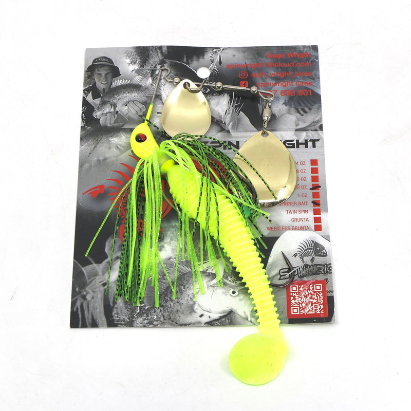 Load image into Gallery viewer, Spinwright 5/8oz Double Colorado Spinnerbaits Rigged 4&quot;

