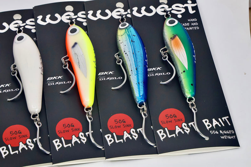 Load image into Gallery viewer, West Coast Poppers Blast Bait 2.0 - Slow Sink 120mm (Rigged)
