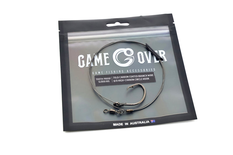 Load image into Gallery viewer, GameOver Tooth Proof Rig - Slider Rig - Carbon Circle Hook
