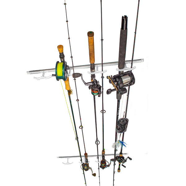Load image into Gallery viewer, Hang-M-High Ceiling Fishing Rod Rack
