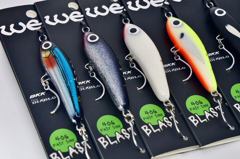 Load image into Gallery viewer, West Coast Poppers Blast Bait 2.0 - Fast Sink 90mm (Rigged)
