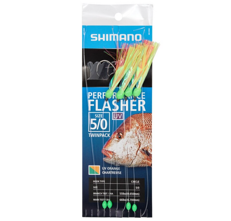 Load image into Gallery viewer, Shimano Performance Flasher Rig - Octopus Hook - Twin Pack
