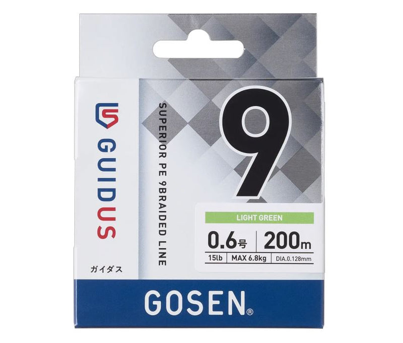 Load image into Gallery viewer, Gosen Guidus PE x 9 Braid 200m (Light Green)
