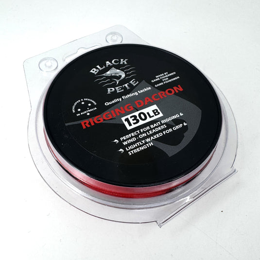 Black Pete Rigging Dacron 130lb 30m (Red)