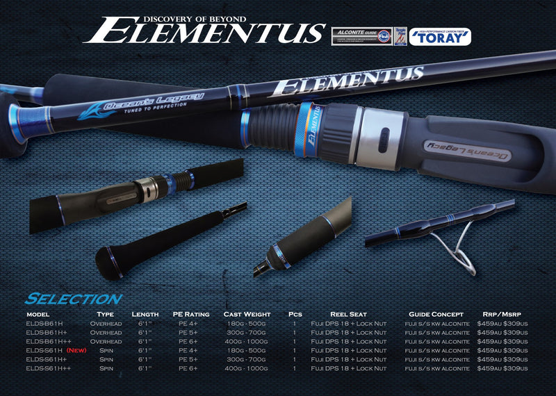 Load image into Gallery viewer, Ocean's Legacy - Elementus OH Speed Jig PE10 300g-620g

