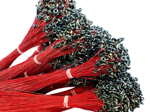 Turner Tackle Ringer Red #1 Pre Twisted Red Coated Copper Wire (250pcs)