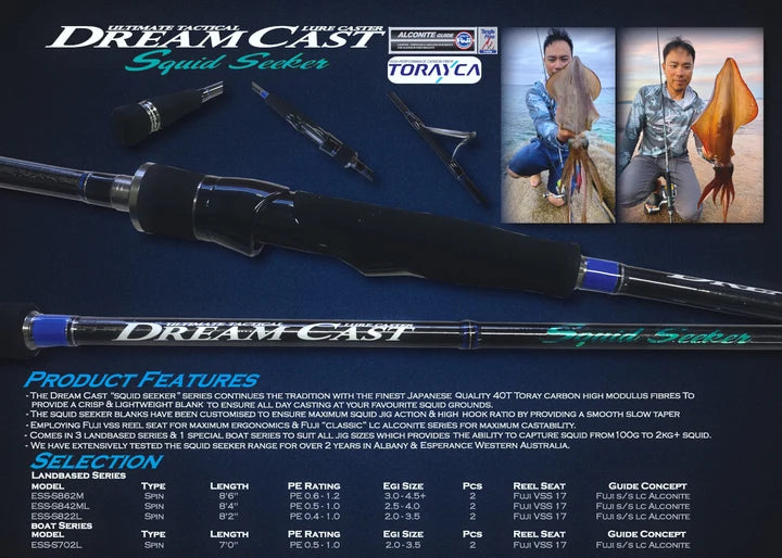 Load image into Gallery viewer, Ocean's Legacy Dream Cast Squid Seeker 7'0 PE0.5 - 1 Egi 2.0 - 3.5 - Boat Based
