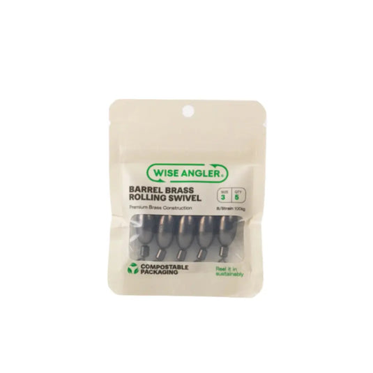 Wise Angler Barrel Brass Weight Rolling Swivel (10g)