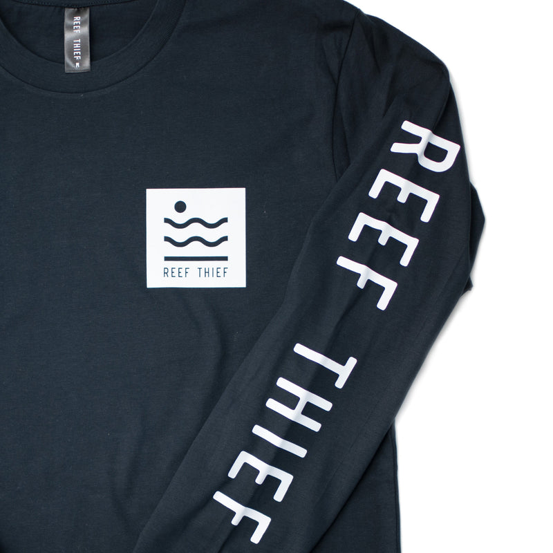 Load image into Gallery viewer, Reef Thief Logo Long Sleeve Tee - Navy
