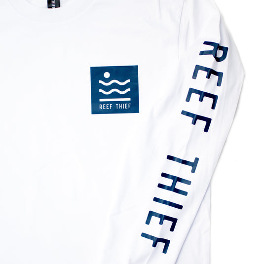 Reef Thief Logo Long Sleeve Tee - White
