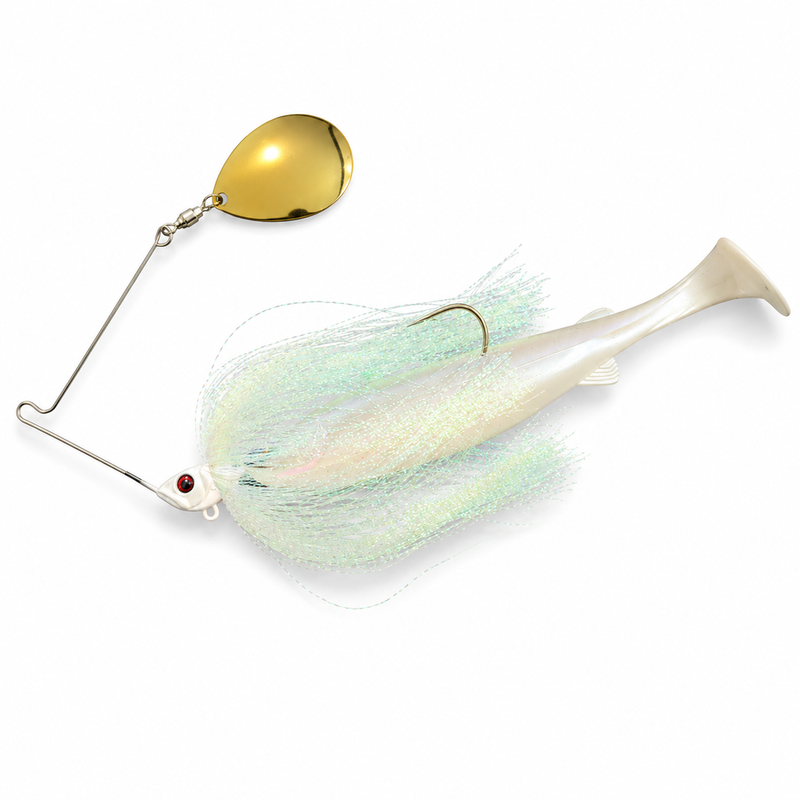 Load image into Gallery viewer, Spinwright Beast Spinnerbait Fluffball x Raijin Shad 220 (1oz)
