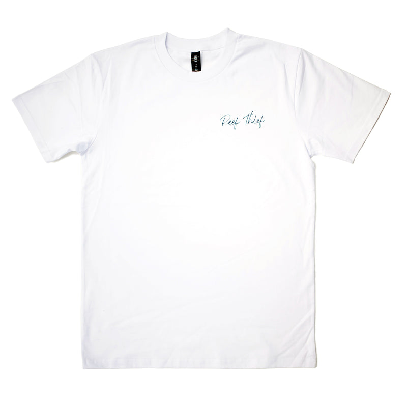 Load image into Gallery viewer, Reef Thief Script Tee - White
