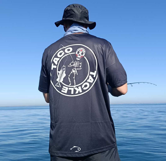 Fishing Shirt - Short Sleeve Skele Fish (Black)